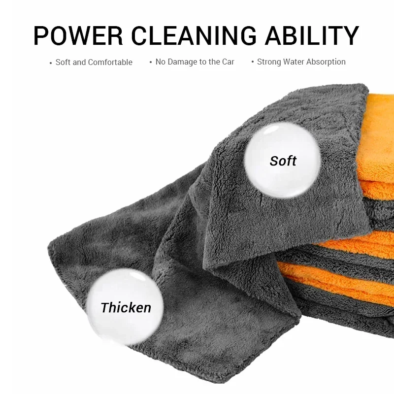 Microfiber Towel Detailing - Lot de 1/2/6/9 chiffons de nettoyage